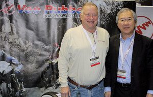 (Left) John Leale, Vee Rubber’s vice president, North America ATV & Motorcycle, and managing director Vitorn Sukanjanapong.