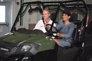 HSC president and CEO Brian Newman hopped in for the first ride of the Pioneer with S.C. Gov. Nikki Haley. (Photo by Kevin Wing)