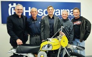 VIPs on hand at the meeting included (from left) Mark Blackwell, Malcolm Smith, Jon-Erik Burleson, Dick Burleson and Larry Roeseler.