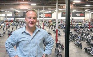 National Powersport Auctions COO Jim Woodruff says dealers’ appetite for buying inventory at the wholesale level “has been tremendous” to start the year. Woodruff is pictured at NPA’s Poway, Calif., headquarters following a live auction.