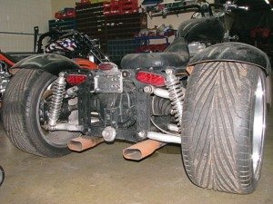 Sabertooth was recently awarded two patents for its trike, including one for its SureTrac rear-wheel steering system.